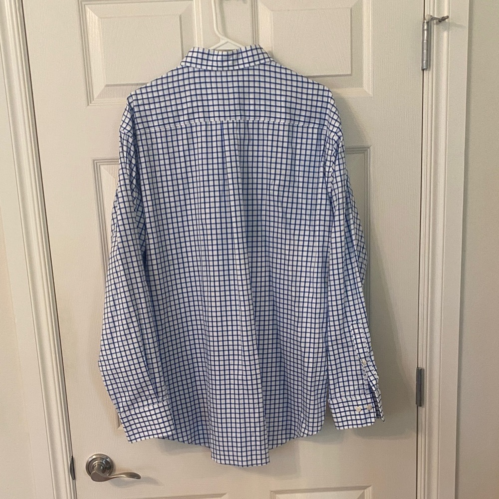 Peter Millar Blue and White Plaid Shirt - Picture 3 of 3